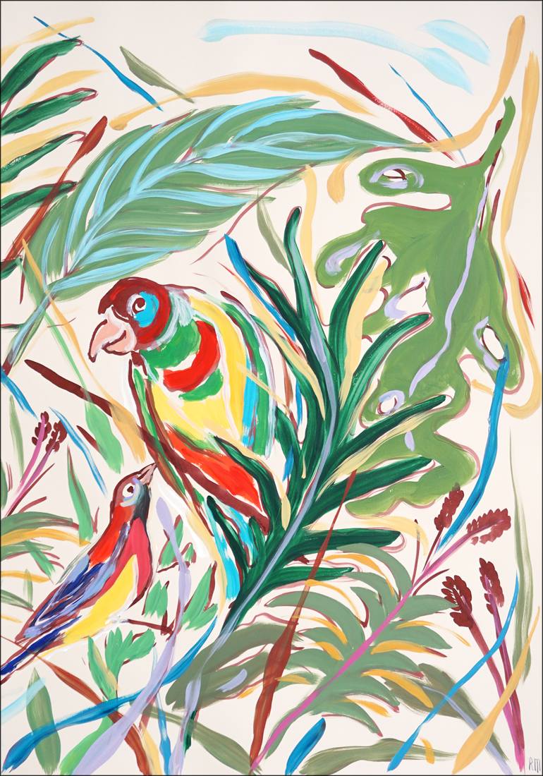 Original Expressionism Animal Painting by Kind Of Cyan