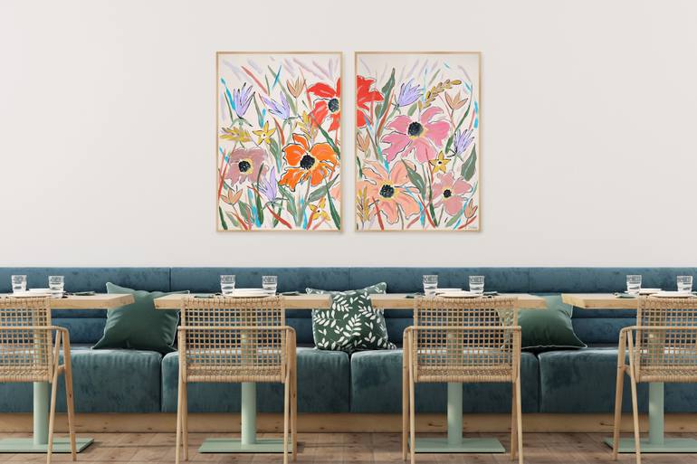 Original Expressionism Botanic Painting by Kind Of Cyan