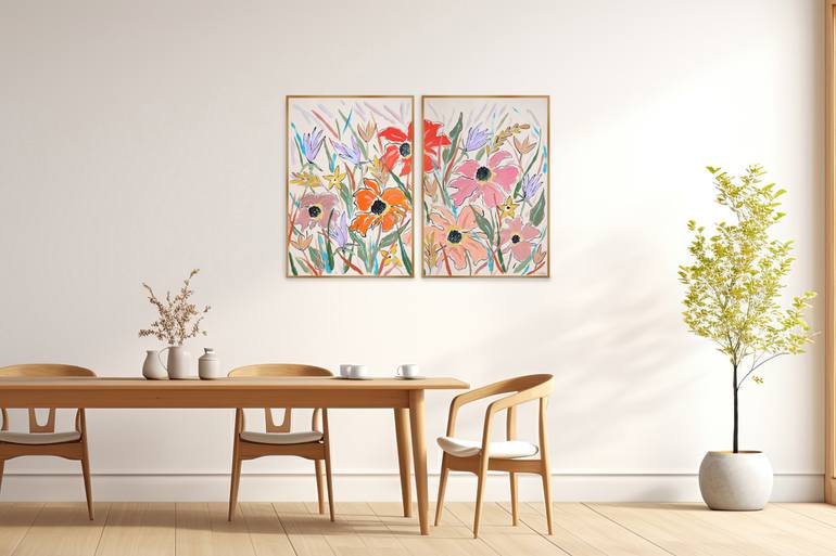 Original Expressionism Botanic Painting by Kind Of Cyan