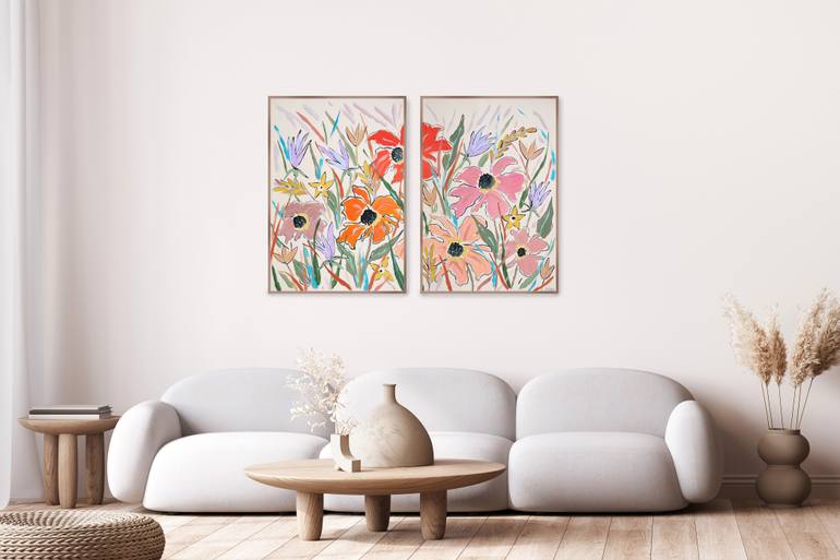 Original Expressionism Botanic Painting by Kind Of Cyan