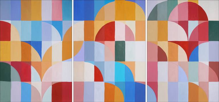 Original Art Deco Architecture Paintings by Kind Of Cyan