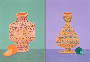 Original Contemporary Still Life Paintings by Kind Of Cyan