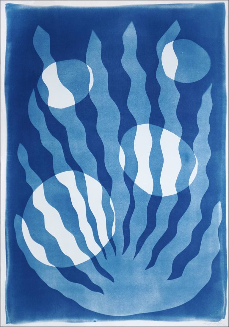 Original Art Deco Botanic Printmaking by Kind Of Cyan