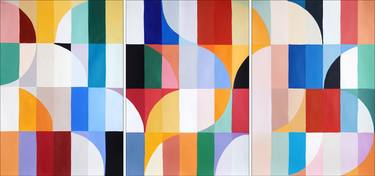 Original Bauhaus Patterns Paintings by Kind Of Cyan