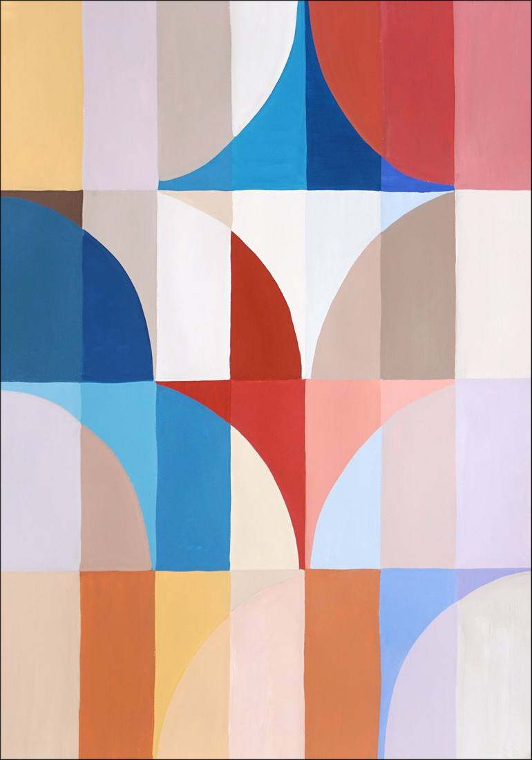 Original Abstract Geometric Paintings by Kind Of Cyan