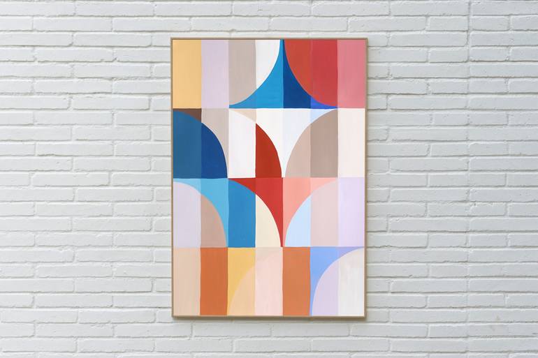 Original Abstract Geometric Painting by Kind Of Cyan