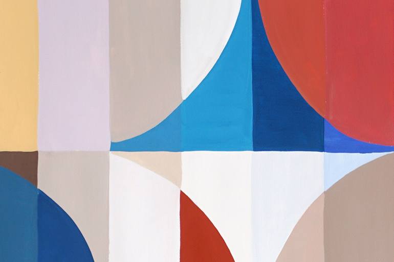 Original Abstract Geometric Painting by Kind Of Cyan