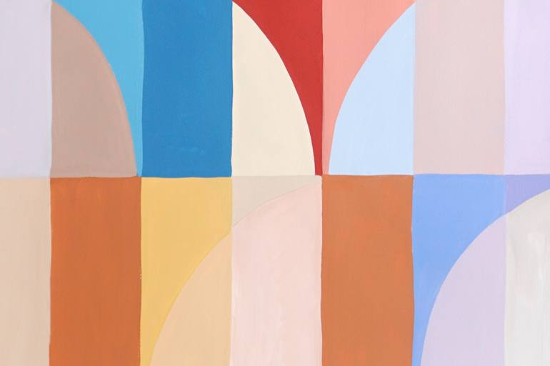 Original Abstract Geometric Painting by Kind Of Cyan