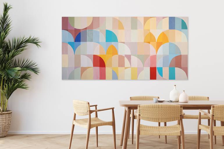 Original Art Deco Patterns Painting by Kind Of Cyan