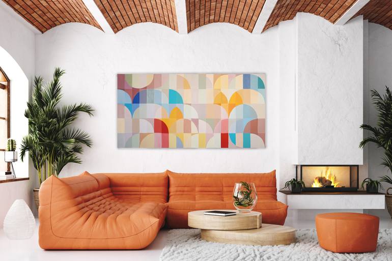 Original Art Deco Patterns Painting by Kind Of Cyan