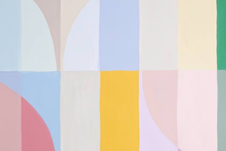 Original Bauhaus Geometric Painting by Kind Of Cyan