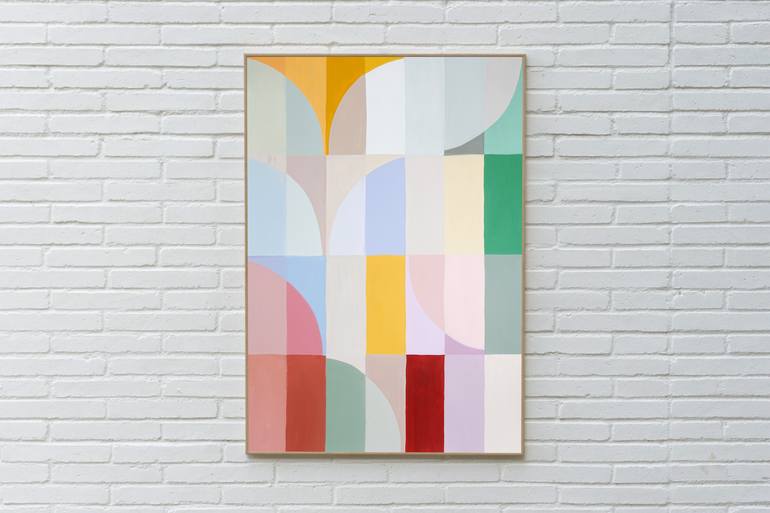 Original Bauhaus Geometric Painting by Kind Of Cyan