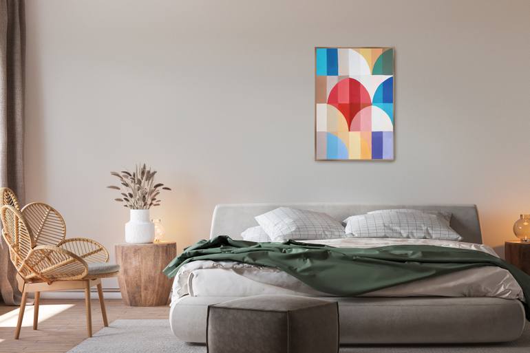 Original Bauhaus Abstract Painting by Kind Of Cyan