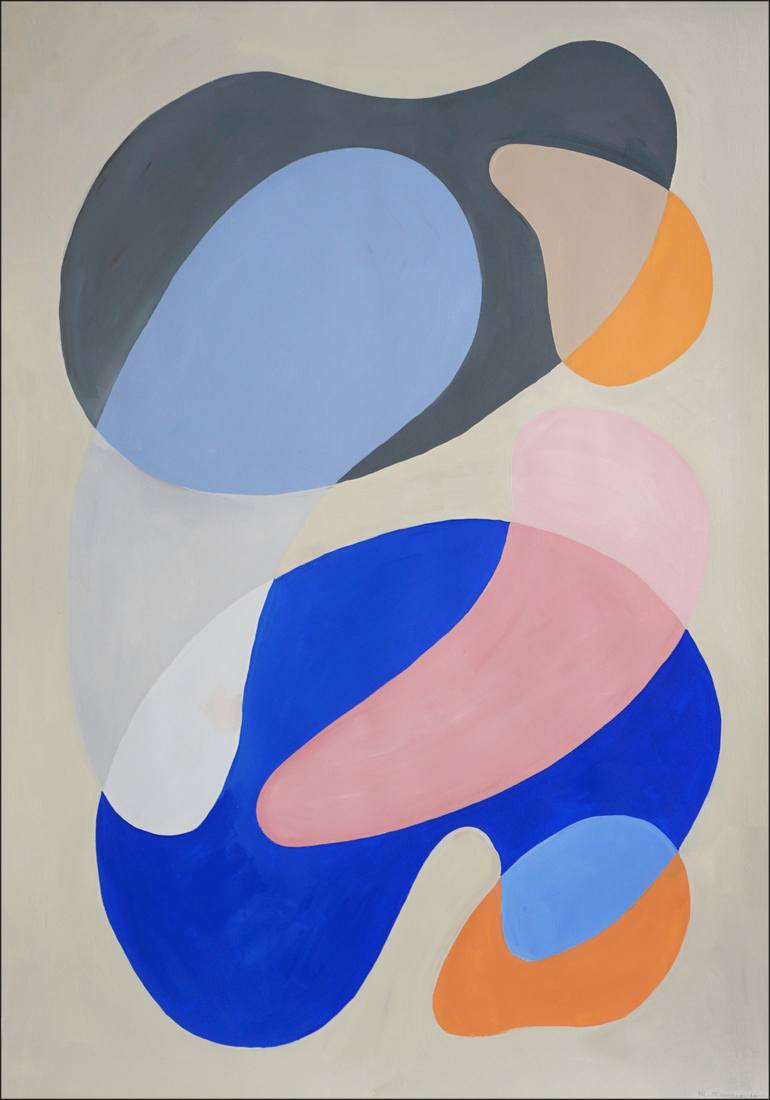 Original Art Deco Abstract Painting by Kind Of Cyan