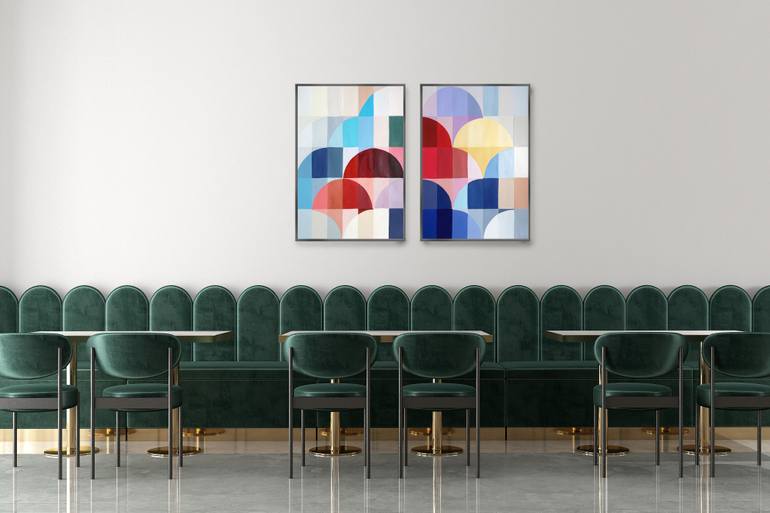 Original Abstract Architecture Painting by Kind Of Cyan