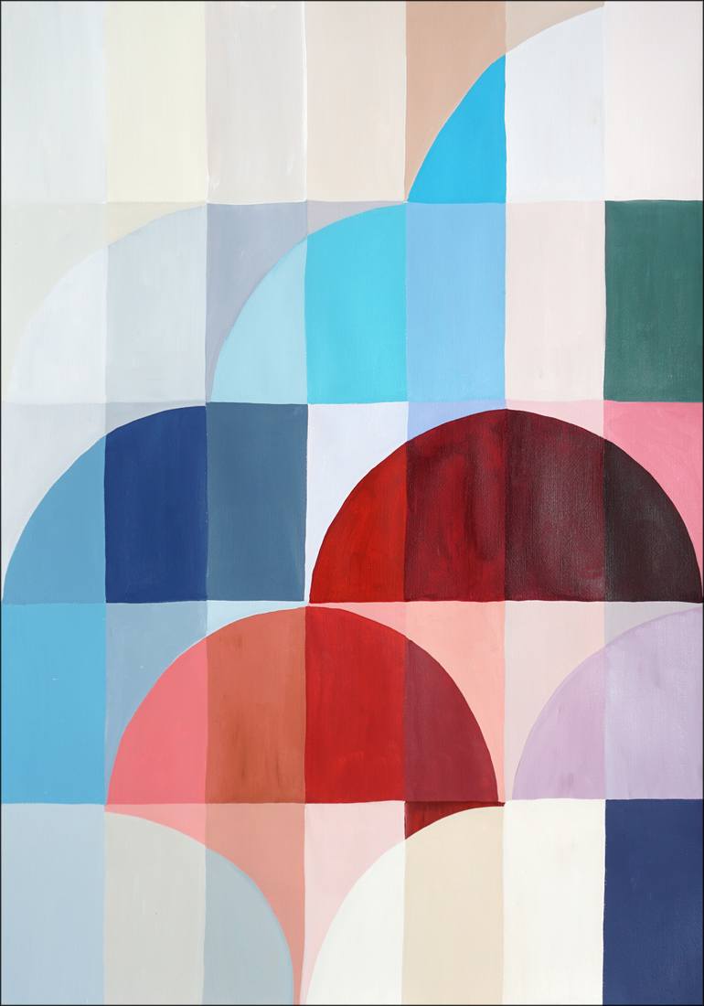 Original Abstract Architecture Painting by Kind Of Cyan