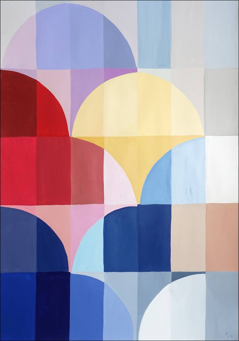 Original Abstract Architecture Painting by Kind Of Cyan