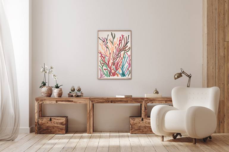 Original Abstract Botanic Painting by Kind Of Cyan