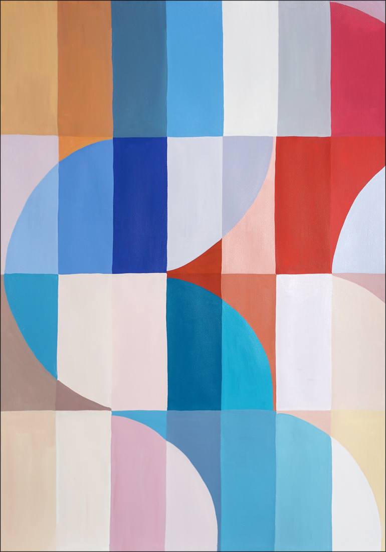 Original Abstract Architecture Painting by Kind Of Cyan