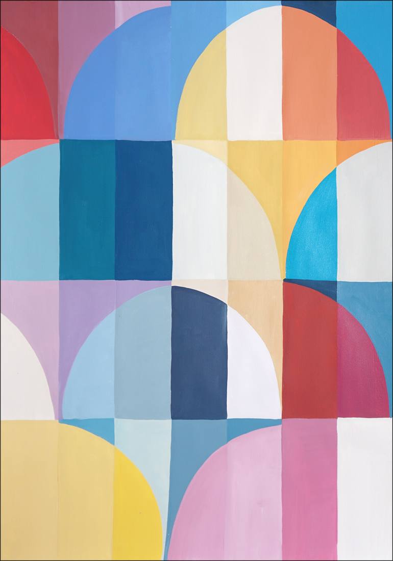 Original Abstract Architecture Painting by Kind Of Cyan