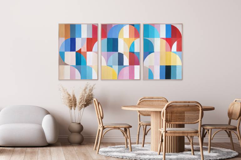 Original Abstract Architecture Painting by Kind Of Cyan
