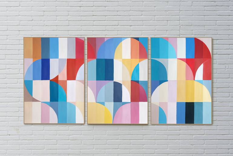 Original Abstract Architecture Painting by Kind Of Cyan