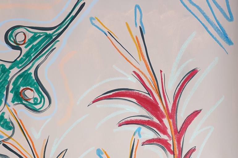 Original Expressionism Botanic Painting by Kind Of Cyan