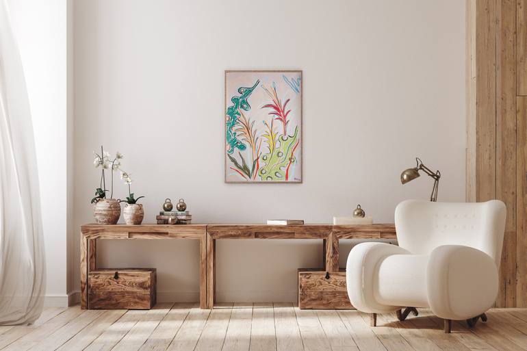 Original Expressionism Botanic Painting by Kind Of Cyan