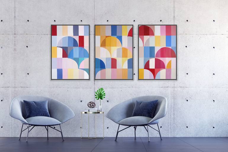 Original Abstract Patterns Painting by Kind Of Cyan