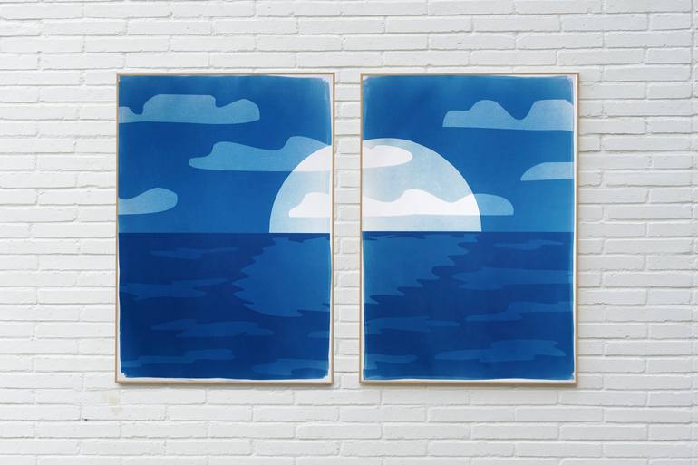 Original Abstract Landscape Printmaking by Kind Of Cyan