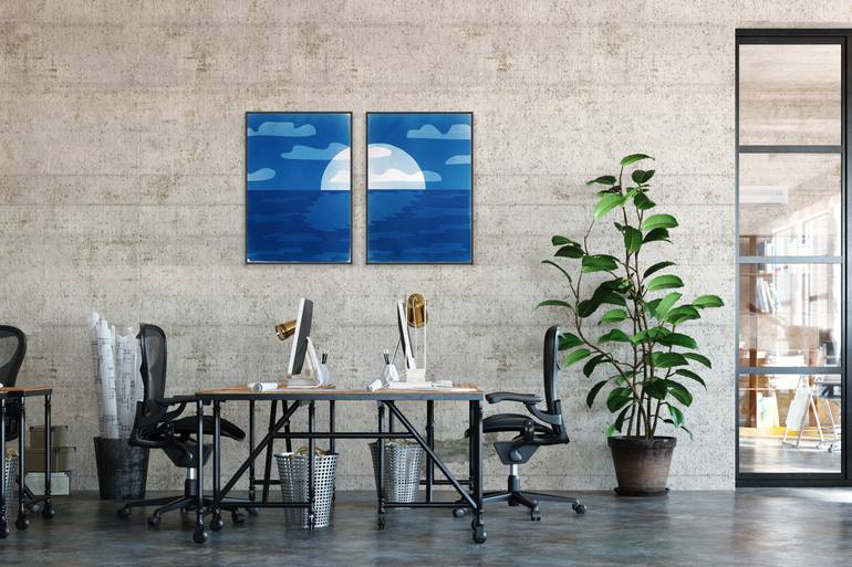 Original Abstract Landscape Printmaking by Kind Of Cyan