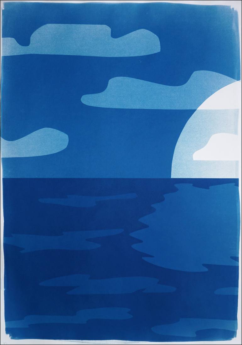 Original Abstract Landscape Printmaking by Kind Of Cyan