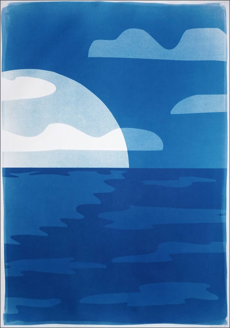 Original Abstract Landscape Printmaking by Kind Of Cyan