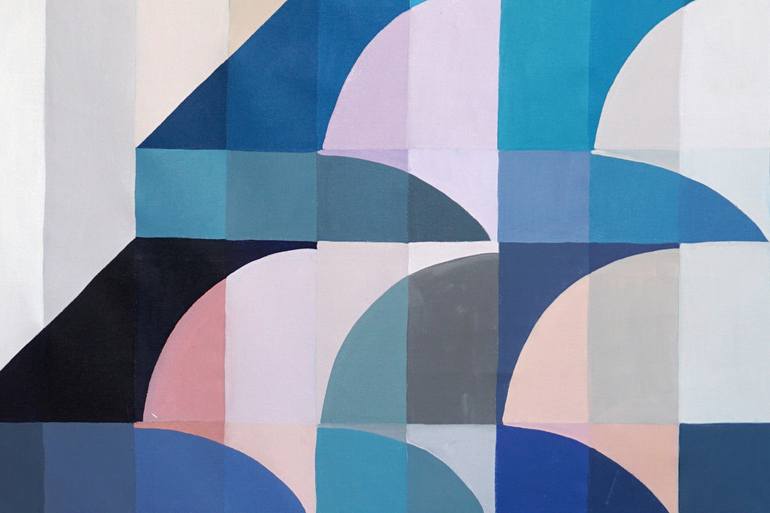 Original Abstract Architecture Painting by Kind Of Cyan