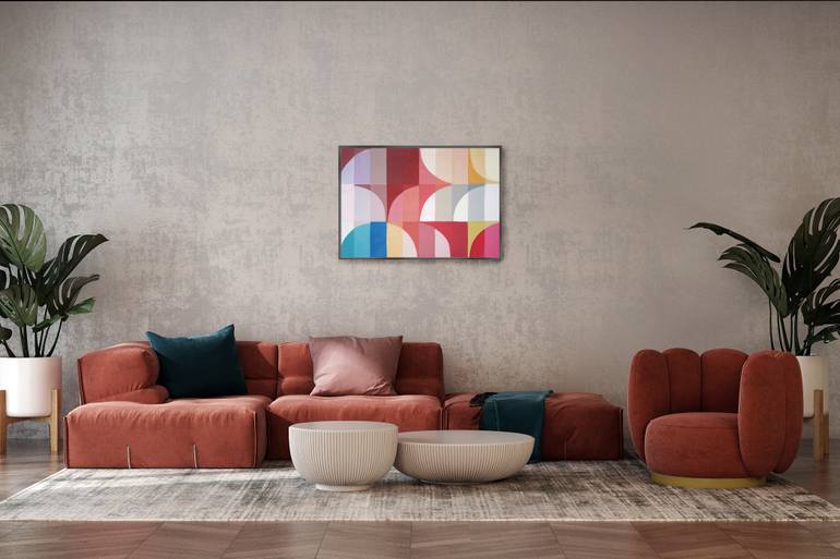 Original Cubism Geometric Painting by Kind Of Cyan