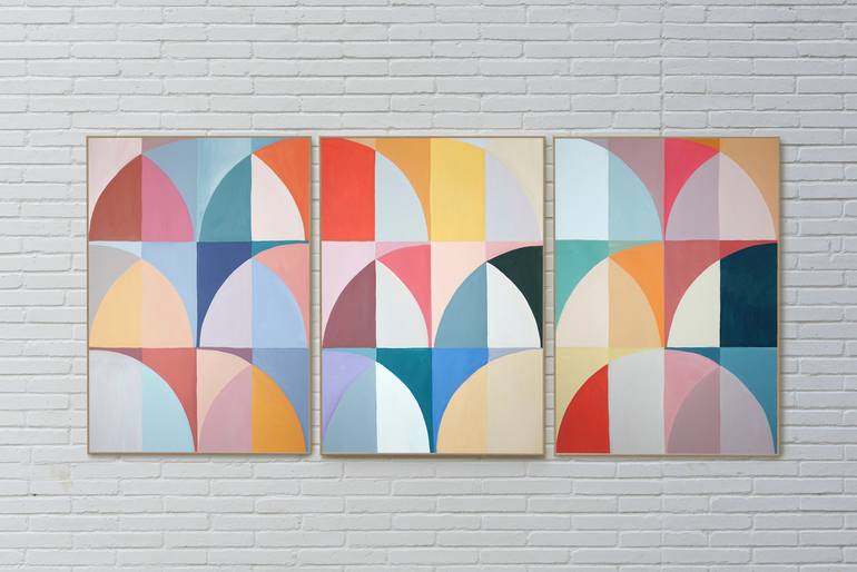 Original Geometric Architecture Painting by Kind Of Cyan