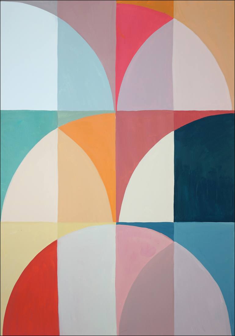 Original Geometric Architecture Painting by Kind Of Cyan