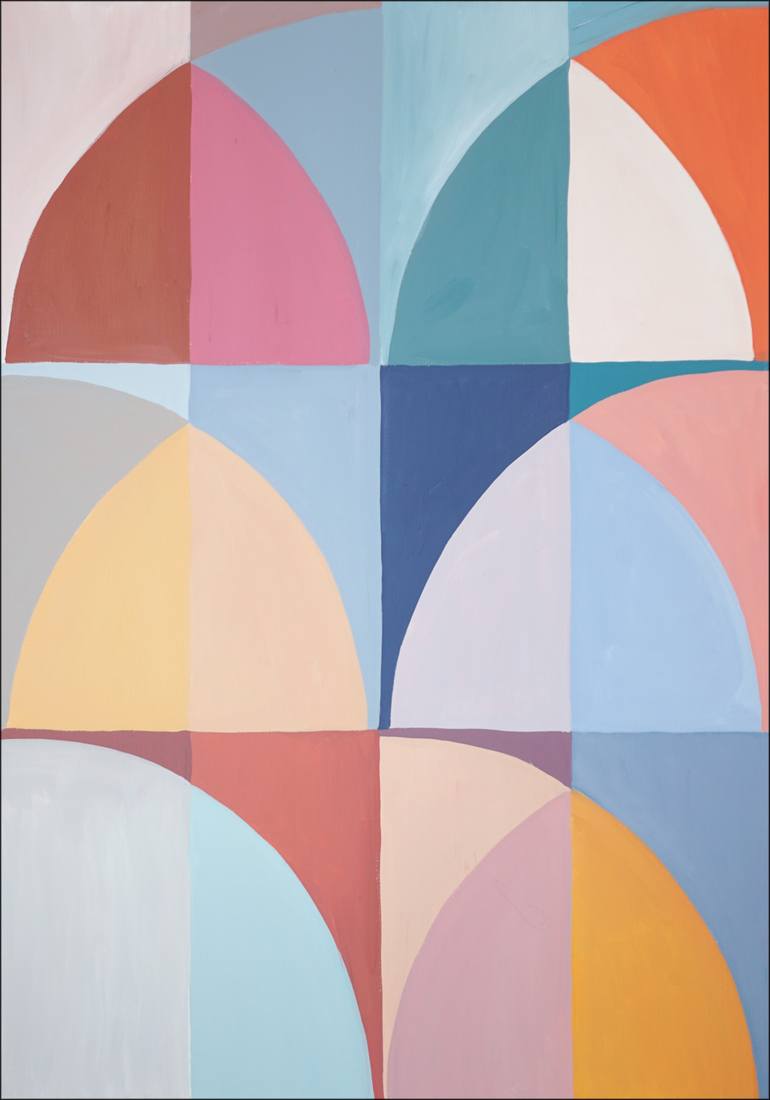 Original Geometric Architecture Painting by Kind Of Cyan
