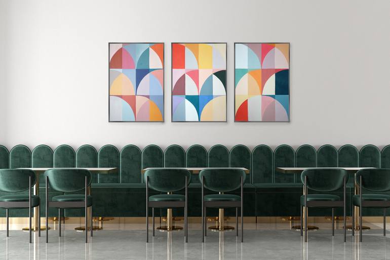 Original Geometric Architecture Painting by Kind Of Cyan