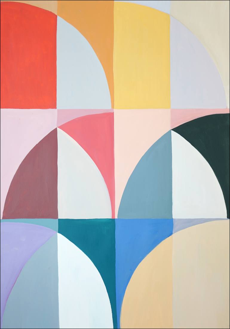 Original Geometric Architecture Painting by Kind Of Cyan