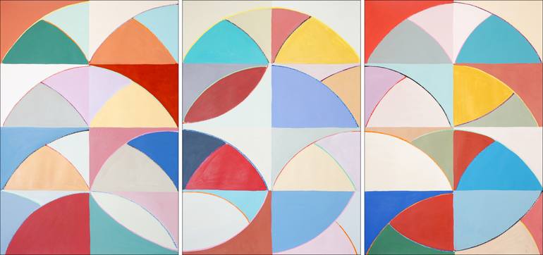 Original Architecture Painting by Kind Of Cyan | Abstract Art on Paper | Colorful Ball of Wool
