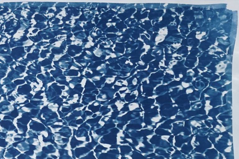 Infinity Pool Water Reflection / Cyanotype Print on Watercolor Paper ...