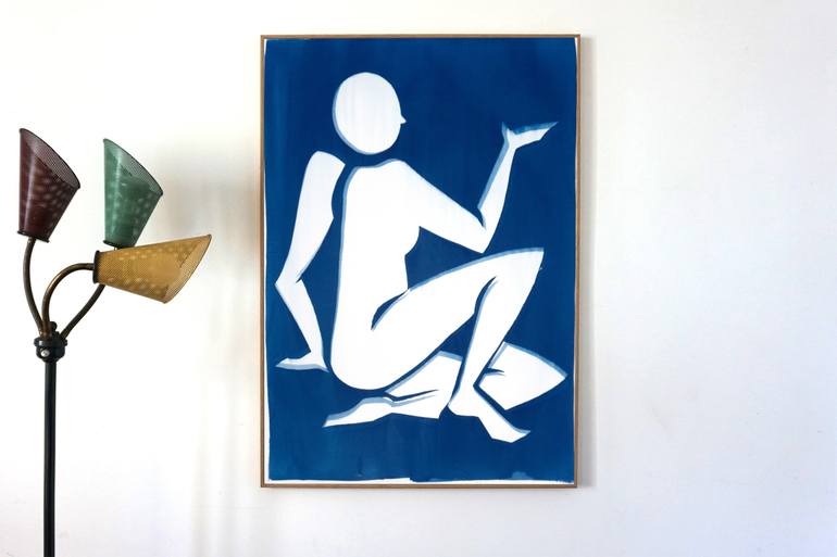 Original Art Deco Nude Printmaking by Kind of Cyan