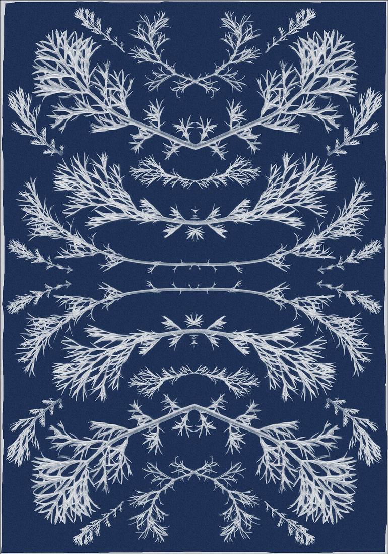 Original Art Deco Botanic Printmaking by Kind Of Cyan