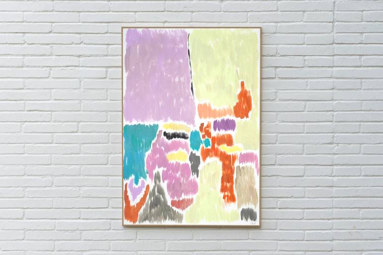Original Art Deco Abstract Painting by Kind Of Cyan