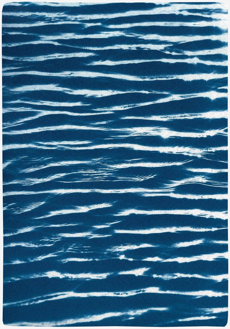 Original Abstract Seascape Printmaking by Kind of Cyan