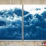 This is an exclusive handprinted limited edition cyanotype.
"Tempestuous Tidal in Blue" is an original cyanotype diptych portraying the tidal behavior during a storm.
Details:
+ Title: Tempestuous Tidal in Blue
+ Year: 2020
+ Edition Size: 100
+ Stamped and Certificate of Authenticity provided
+ Measurements : 100x140 cm (40 x 55.2 in.) Each paper measures 70x100 cm (28x 40 in.) each, a standard frame size
+ All cyanotype prints are made on high-quality Italian watercolor paper
WHAT IS A CYANOTYPE?
The cyanotype (a.k.a. sun-print) process is one of the oldest in the history of photography, dating back to the 1840's.
Cyanotypes were then made famous by Anna Atkins, considered the first female photographer. Inspired by nature, we feel the need to look back at a craft that is handmade, analogue, and using an all-natural light source: the sun.
Our cyanotypes are made by coating high-quality Italian watercolor paper with a light-sensitive emulsion. We then expose it in direct sunlight for several minutes using a photo negative to get the best image quality. Finally, the print is washed and fixed with water to stop the reaction and prevent fading.
What you get is an amazing, royal blue image, with absolutely no ink involved. And since each print is handmade, tones will give gorgeous, subtle variations. The beauty of cyanotypes is that each print is absolutely unique.