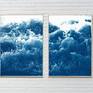 This is an exclusive handprinted limited edition cyanotype.
"Tempestuous Tidal in Blue" is an original cyanotype diptych portraying the tidal behavior during a storm.
Details:
+ Title: Tempestuous Tidal in Blue
+ Year: 2020
+ Edition Size: 100
+ Stamped and Certificate of Authenticity provided
+ Measurements : 100x140 cm (40 x 55.2 in.) Each paper measures 70x100 cm (28x 40 in.) each, a standard frame size
+ All cyanotype prints are made on high-quality Italian watercolor paper
WHAT IS A CYANOTYPE?
The cyanotype (a.k.a. sun-print) process is one of the oldest in the history of photography, dating back to the 1840's.
Cyanotypes were then made famous by Anna Atkins, considered the first female photographer. Inspired by nature, we feel the need to look back at a craft that is handmade, analogue, and using an all-natural light source: the sun.
Our cyanotypes are made by coating high-quality Italian watercolor paper with a light-sensitive emulsion. We then expose it in direct sunlight for several minutes using a photo negative to get the best image quality. Finally, the print is washed and fixed with water to stop the reaction and prevent fading.
What you get is an amazing, royal blue image, with absolutely no ink involved. And since each print is handmade, tones will give gorgeous, subtle variations. The beauty of cyanotypes is that each print is absolutely unique.