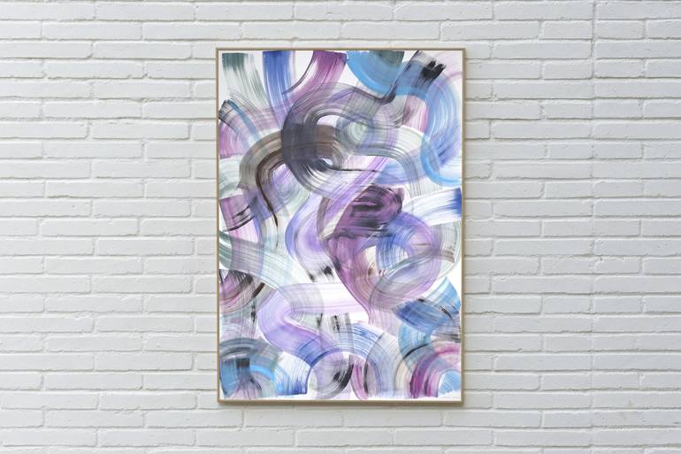 Original Abstract Patterns Painting by Kind of Cyan