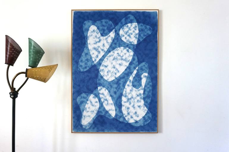 Original Art Deco Abstract Printmaking by Kind of Cyan